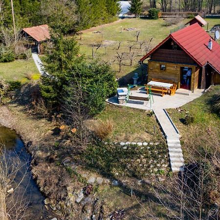 Wooden Cabin Zurej With Hot Tub Bukovje v Babni Gori エクステリア 写真